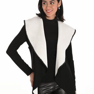 253849 Black & Cream Vest by FRANK LYMAN